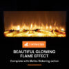 CARSON Electric Fireplace Wall Mounted Flame Effect 80 cm - Image 2