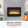 CARSON Electric Fireplace Wall Mounted Flame Effect 80 cm - Image 5