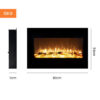 CARSON Electric Fireplace Wall Mounted Flame Effect 80 cm - Image 11