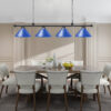Pool Table Light Blue Shades Matte Pendant w/4x - Image 3