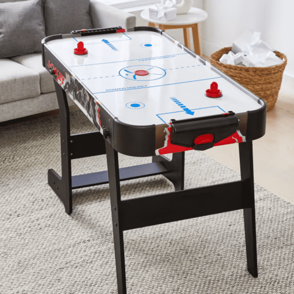 Kids Foldable Air Hockey Table Multicoloured Frame With Standing Legs - Image 11