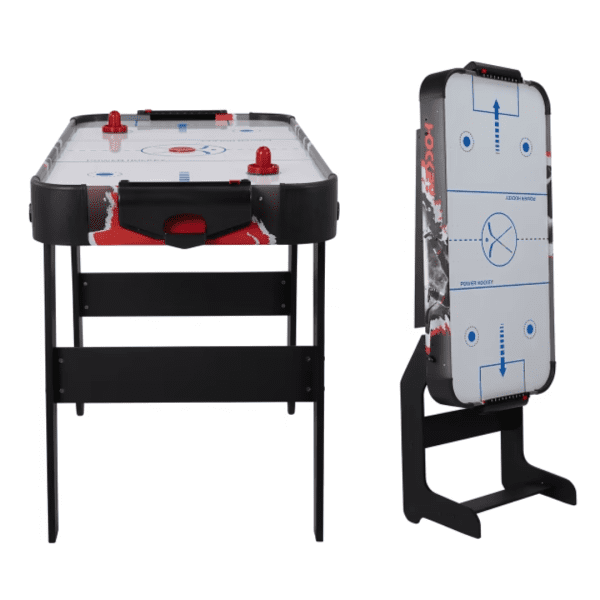 Kids Foldable Air Hockey Table Multicoloured Frame With Standing Legs - Image 9