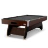 Walnut Frame 8ft Black Pool Table Modern Design