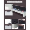 P055 7FT MDF 3IN1 Pool Table, Table Tennis, Dining Table White Frame - Image 16