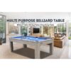 P055 7FT MDF 3IN1 Pool Table, Table Tennis, Dining, Vintage Wood Grain - Image 6