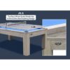 P055 7FT MDF 3IN1 Pool Table, Table Tennis, Dining, Vintage Wood Grain - Image 9