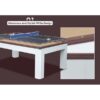 P055 7FT MDF 3IN1 Pool Table, Table Tennis, Dining Table White Frame - Image 4