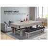 7FT 001 Vintage Wood Grain 3IN1 Pool Table, Table Tennis, Dining Table - Image 7
