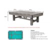 7FT 001 Vintage Wood Grain 3IN1 Pool Table, Table Tennis, Dining Table - Image 9