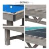 7FT 001 Vintage Wood Grain 3IN1 Pool Table, Table Tennis, Dining Table - Image 10