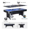 JXY 7FT MDF 3-IN-1 Pool Table, Table Tennis, Dining Table - Black - Image 15