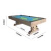 7FT Luxury Slate Pool Table W/ Dining Top Brilliance Design - Image 12