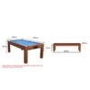 7FT 3 in 1 Slate Pool Table Dining, Ping-Pong With 2x Benches - Image 4