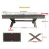 8FT Pool Table Manhattan Slate With Dining Top - Image 9