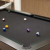 9FT 004 Slate Pool Table Black & White Frame - Image 4