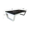 9FT 004 Slate Pool Table Black & White Frame - Image 8