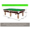 JOY Q8 9FT Chinese Luxury Slate Gold Pool Table Frame - Image 5