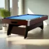 Walnut 7ft Pool Table Modern Design (Black/Blue/Green/Red) - Image 8