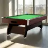 Walnut 7ft Pool Table Modern Design (Black/Blue/Green/Red) - Image 3