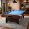Walnut 7ft Pool Table Modern Design (Black/Blue/Green/Red) - Image 6