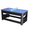 6FT 3-IN-1 Pool Table With Table Tennis & Air Hockey Black Frame - Image 4