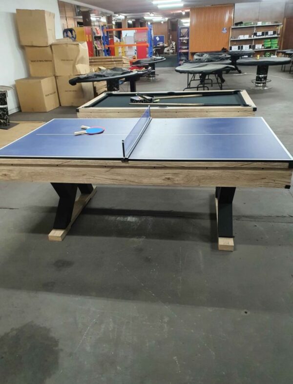 8Ft X-Pro Series Dining Pool Table With Table Tennis (Black Felt) - Image 13