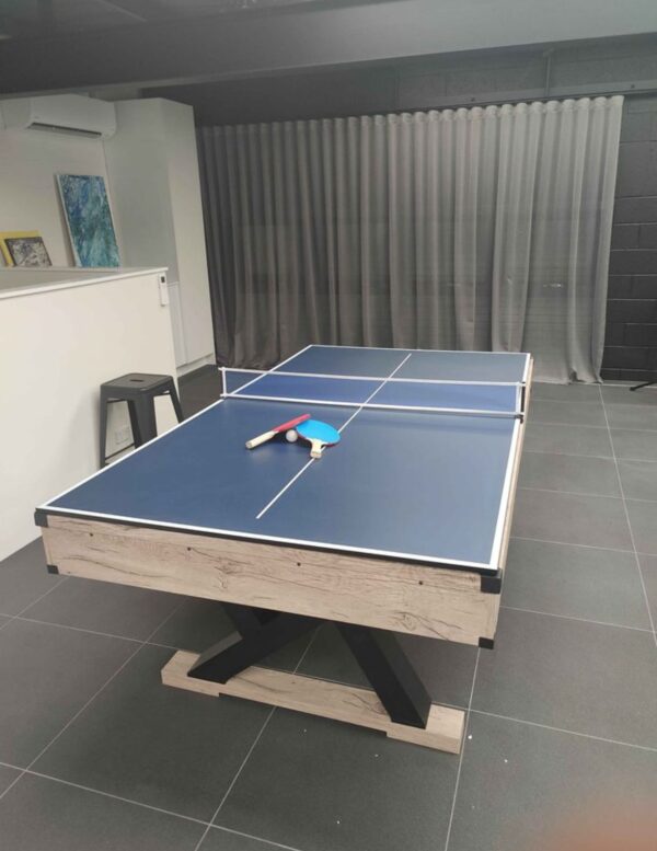 8Ft X-Pro Series Dining Pool Table With Table Tennis (Black Felt) - Image 12