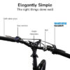 VALK Electric Folding Bike, 20" Foldable Lime Green ebike Shimano - Image 2