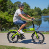 VALK Electric Folding Bike, 20" Foldable Lime Green ebike Shimano - Image 5