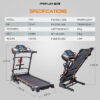 PROFLEX Electric Treadmill w/ Fitness Tracker Home Gym Exercise - Image 8