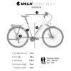 VALK Electric Hybrid Mid-Drive Medium Commuter White ebike 700c - Image 11