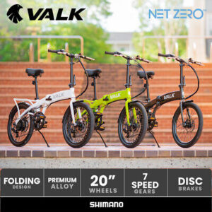 VALK Electric Folding Bike, 20" inch Foldable e-bike Shimano