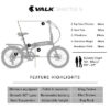 VALK Electric Folding Bike, 20" inch Foldable e-bike Shimano - Image 11