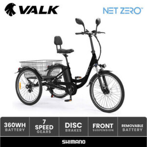 VALK Electric Tricycle Bike Motorised Battery Three 3 Wheel