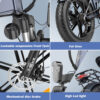 ENGWE 750W Fat Tire 48V 13Ah Folding Electric Bicycle 27mph Beach - Image 8