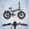 ENGWE 750W Fat Tire 48V 13Ah Folding Electric Bicycle 27mph Beach - Image 9