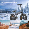 ENGWE 750W Fat Tire 48V 13Ah Folding Electric Bicycle 27mph Beach - Image 11