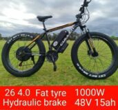 FAT TYRE ELECTRIC BIKE 26'' 4.0 1000W 48V 15AH EBIKE Hydraulic brake