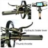 2000W 52V 15AH Hydraulic Cut Off Brake Lever 27.5×2.1 Rim (Red) - Image 6