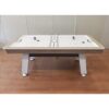 7FT Air Hockey Table Wood Frame White Leg with Inlaid E-scorer - Image 2
