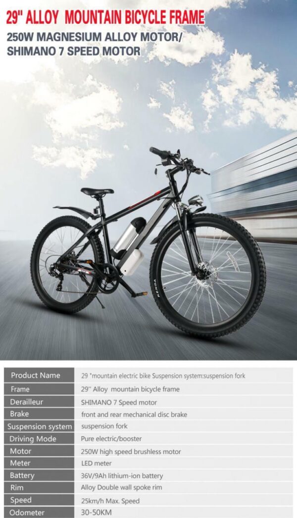 Kasa Electric Mountain Bike Motorised Bicycle Throttle Peddle - Image 11