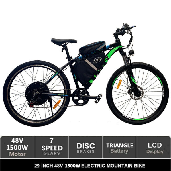 Powerful 1500W 48V 29" Electric Bike E-Bike E-MTB Bicycle, 60Km/h