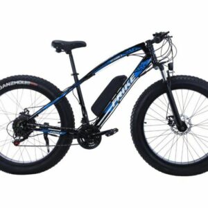 Fat Electric Bike E-Bike Shimano 21 Speed Mountain Bicycle Blue
