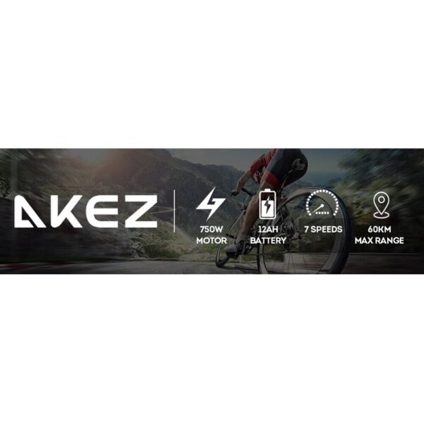 AKEZ 750W 48V R1ZCC Snow Bicycle 20" Electric Bike Battery Black - Image 3