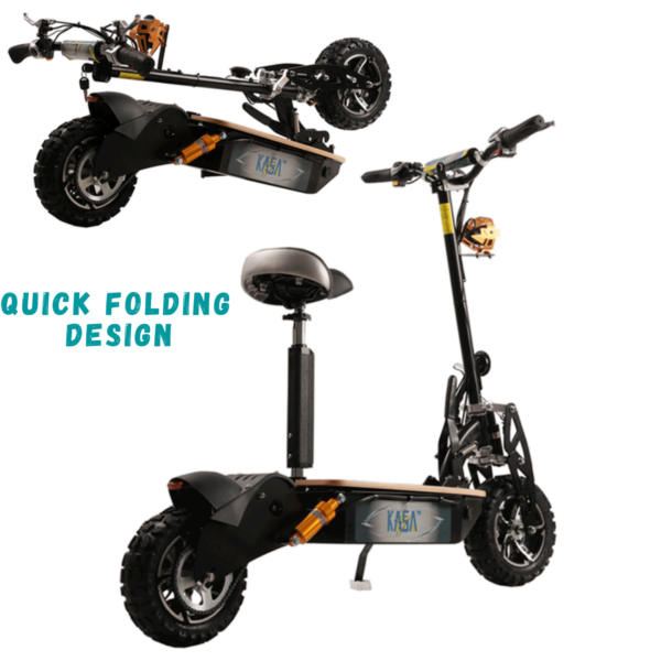 Kasa 2000W Electric Scooter 60V Foldable Motorised Bike 12" - Image 7