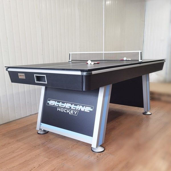 7FT 2IN1 Air Hockey Table with Table Tennis Top-Black&Blue - Image 6