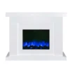 Aristo 28 Inch Electric Fireplace Heater with White Mantel Suite - Image 9