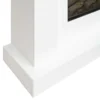 Aristo 28 Inch Electric Fireplace Heater with White Mantel Suite - Image 4