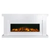 Aristo 50 Inch Electric Fireplace Heater with White Mantel Suite - Image 2