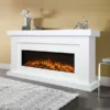 Aristo 50 Inch Electric Fireplace Heater with White Mantel Suite - Image 5
